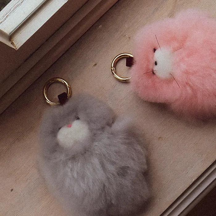 [RRxARTE] ALPACA CAT KEYRING PINK