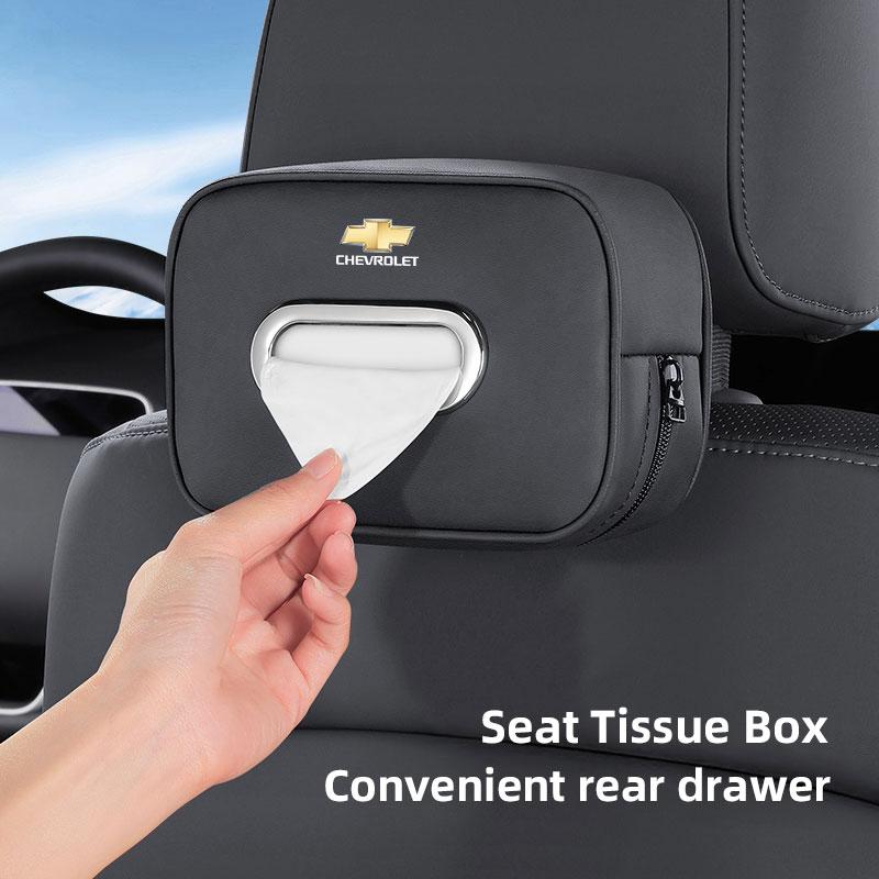 Car Tissue Box Quality Leather Auto Paper Towel Storage Bag For Chevrolet Cruze Malibu Colorado Suburban Equinox Blazer Trax