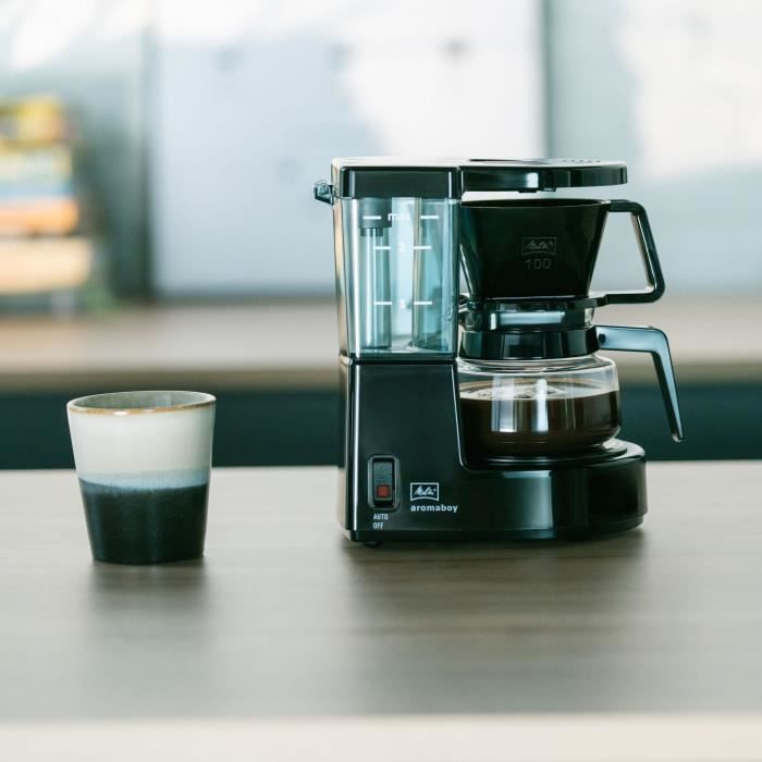 Cafetière À Filtre MELITTA Aromaboy 1015-02 Noir - 2 Tasses - 500W - Verseuse En Verre