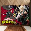 anime M-My Hero A-Academia Floor Mat Soft Flannel Floor Mat  Suitable for Entryways, Living Rooms, Bedrooms, and Bathrooms