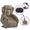Recliner with Lift Function Cappuccino Faux Leather