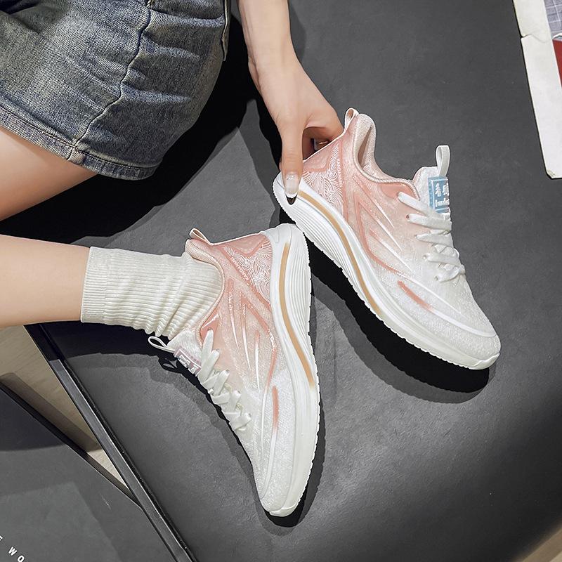 

Breathable summer 2025 soft-soled lightweight women s shoes new running versatile shock-absorbing mesh sports shoes large size travel shoes 36