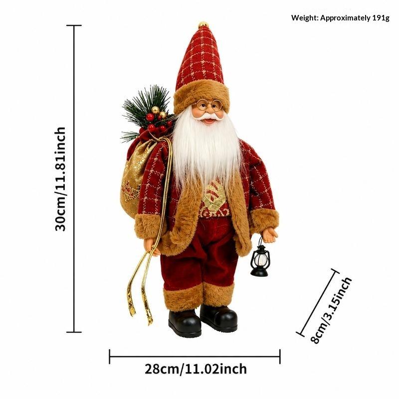2026 Weihnachtsdekoration für Zuhause Weihnachtsmann Plüschpuppe 30cm Navidad Party Deko Xmas Ornamente Neujahrsgeschenk