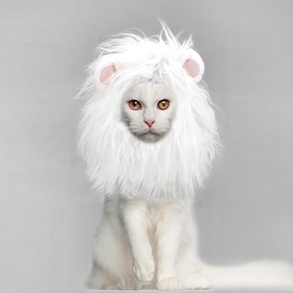 Pet Accessories Soft Lion Mane Wig Cap Hat Breathable Fluffy Dog Cat Wig Hat Funny Creative Pet Costume Cosplay