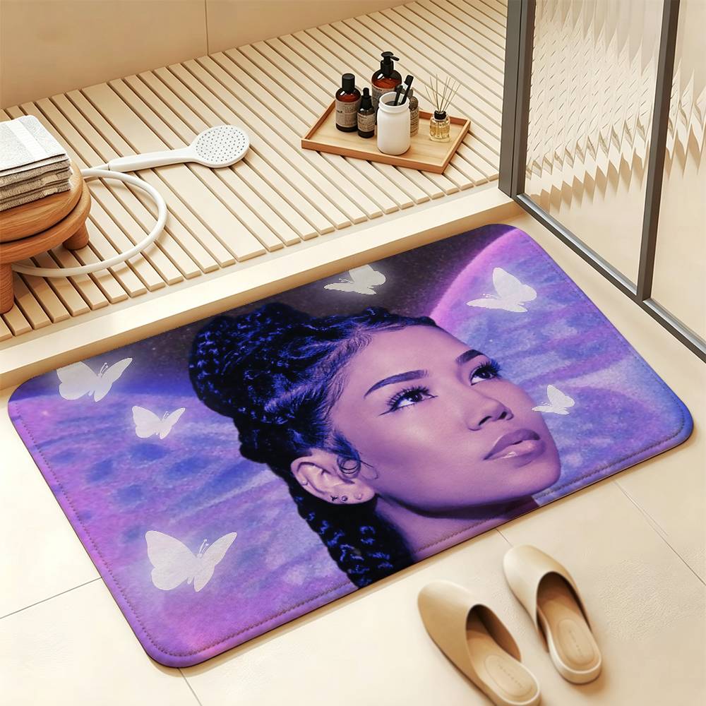 Singer J-Jhene A-Aiko Soft Comfortable Short Plush Rug Carpet mat Anti‑Slip Floor Mat Machine Washable Home Decor