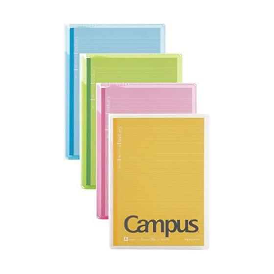 KOKUYO Campus Обложка для тетради с карманом для хранения отпечатков №623А Набор из 4 цветов