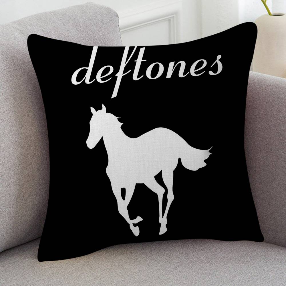 Rock Band Deftones Cute Cartoon L Game Cushion Cover Pillowcase Upholstery Sofa Throw Pillow Home Decor Pillowcas