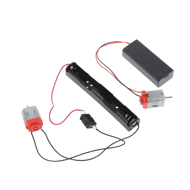 130 Motor Kit With 2X Battery Storage Case And Switch 16500 Rpm Mini Student Diy Electronic Motor Circuit Models Kit