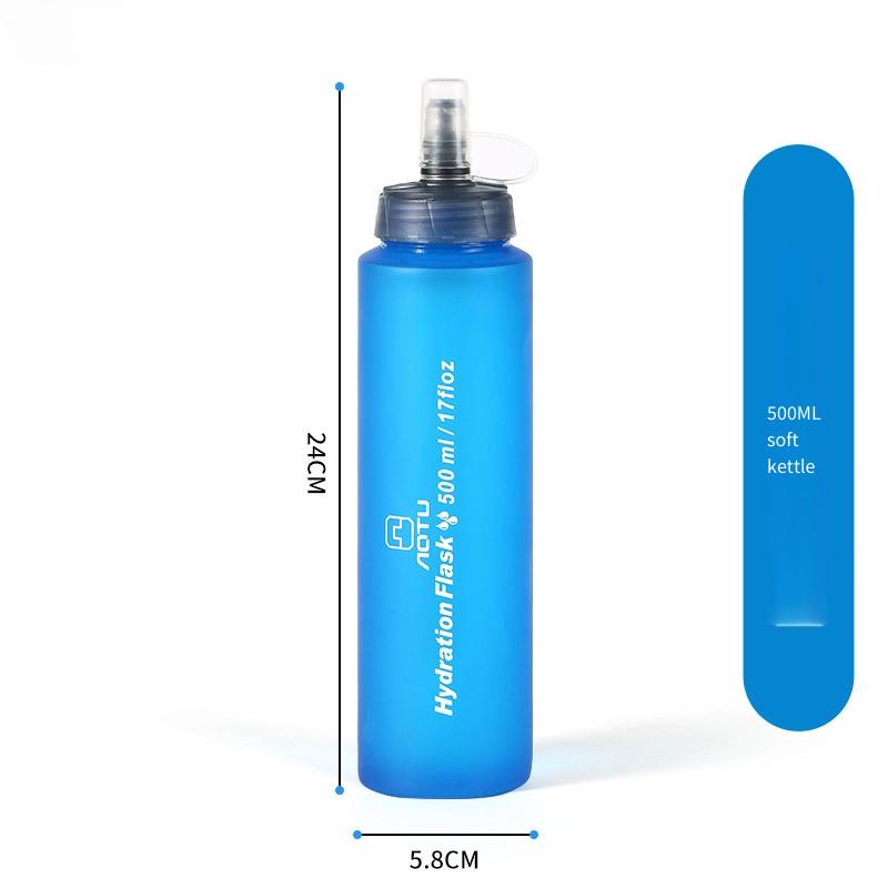 TPU Sports Soft Water Bottle Outdoor Soft Water Bag Foldable Cross Country Running Water Bag Marathon Cycling Portable Water Cup