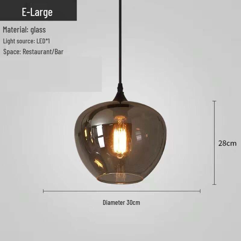 Modern Multi-Head Glass Chandelier Pendant for Dining Room