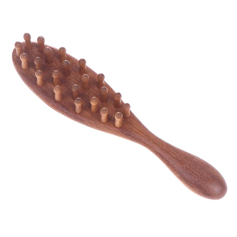 Multi-Functional Wood Therapy Massage Comb Scalp Head Massager Natural Sandalwood Circular Tooth Guasha Scraping Body Massager