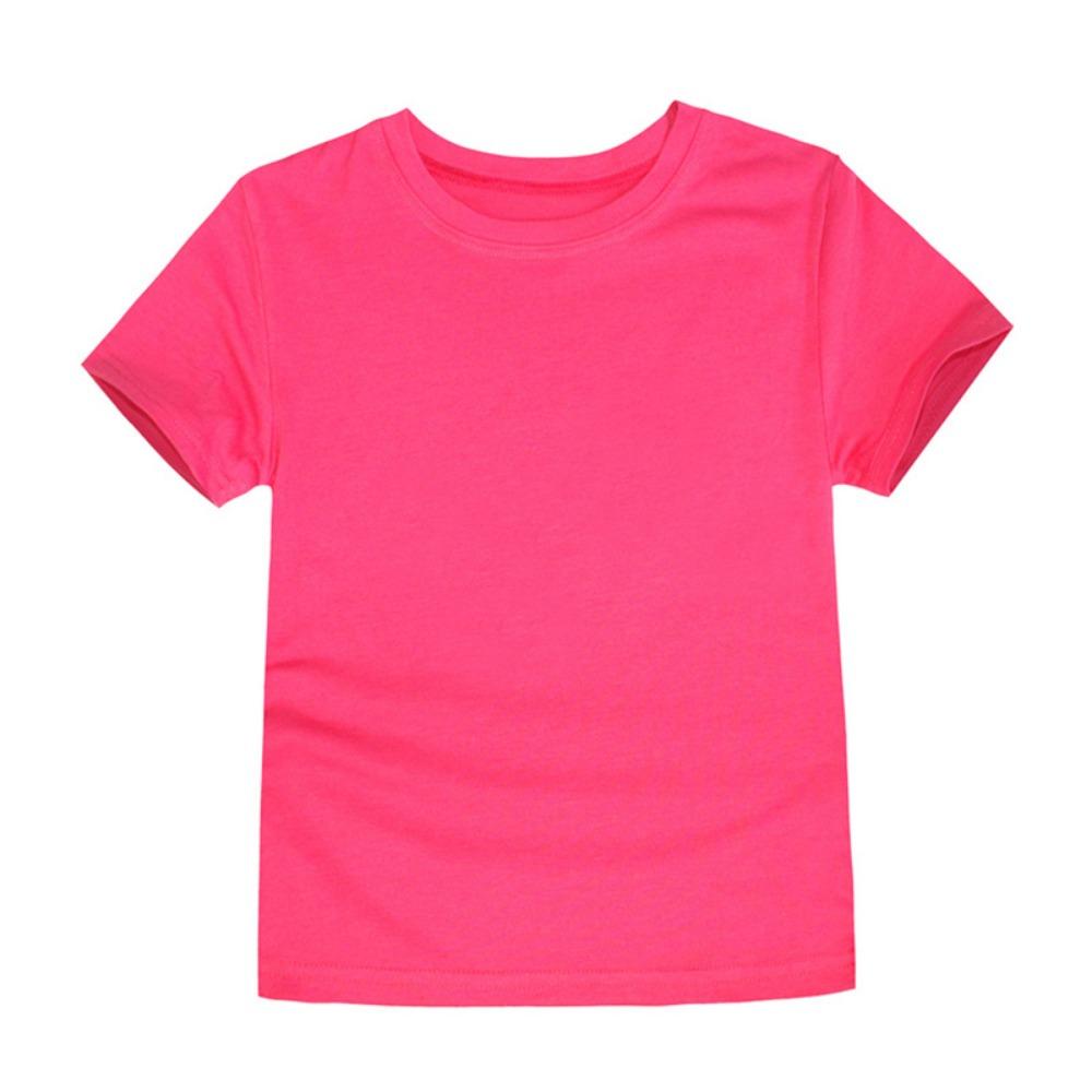 Sommer Kinder T-Shirts Einfarbig Baumwolle Kurzarm Oberteil Jungen und Mädchen Freizeit T-Shirts Lila Kleinkind Kleidung Unisex Einfache T-Shirts Weiß