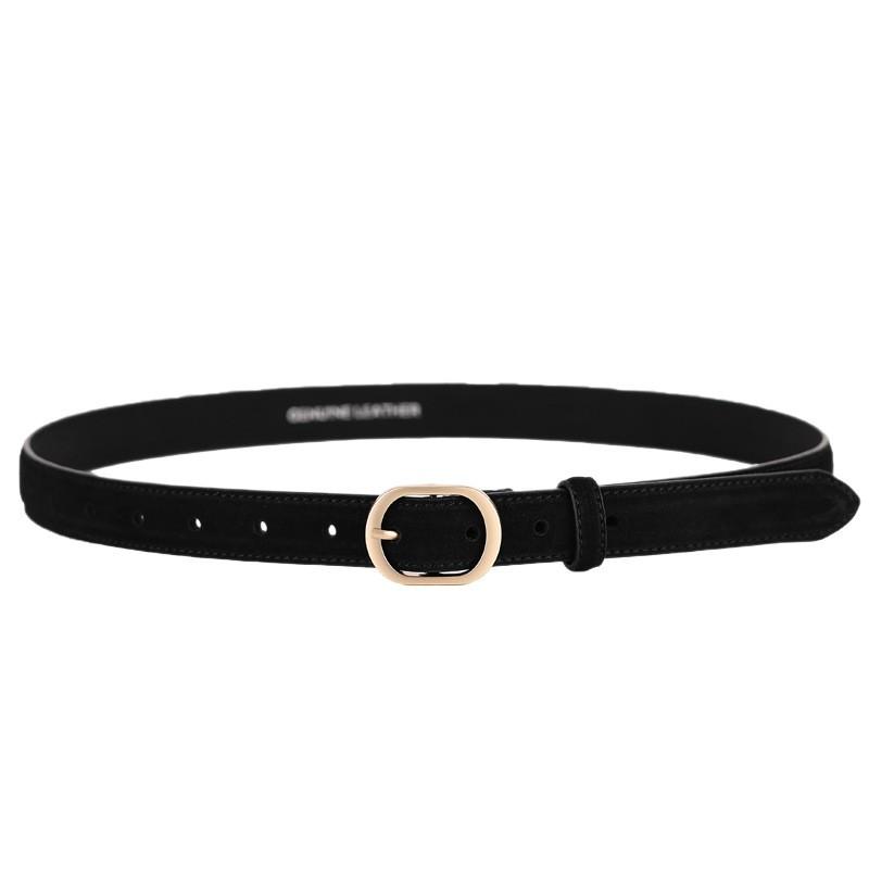 Womens Suede Leather Belt With Pin Buckle Casual Slim Waistband Jeans Dressy Outfits