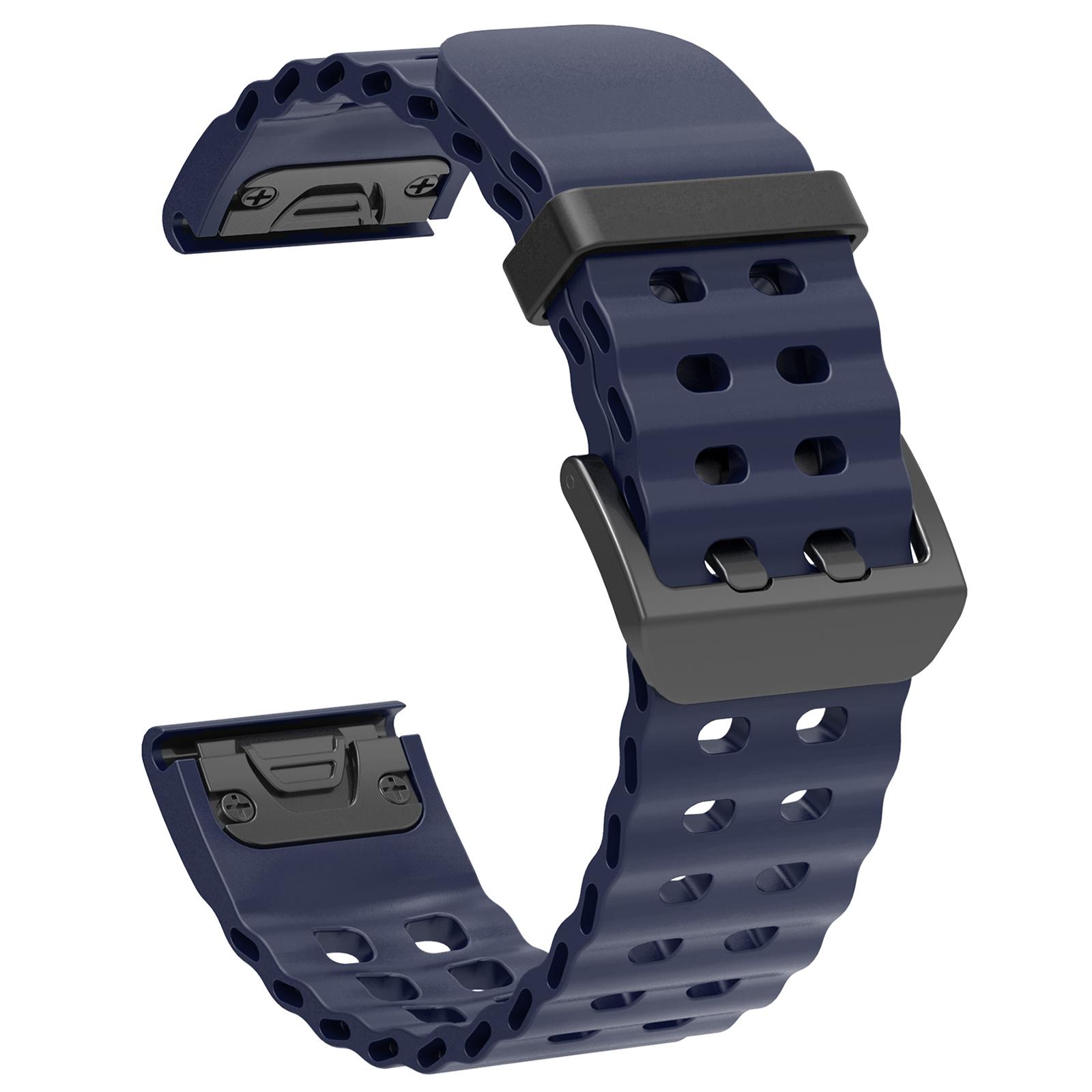 26mm Silicone Strap for Garmin Fenix 8 51mm/Enduro 3/Instinct 2X Multiple Holes Watchband G