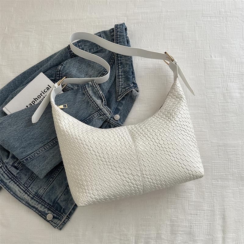 

2024 New Fashion Summer Niche Simple Underarm Bag Fashion Tote Bag Women s Fashion Commuter Shoulder Women s Bag білий