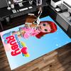 1pc Rainbow Ruby Print Area Rug - Soft,Washable Non-Slip Indoor Mat for Office Chairs,Living Room,Home Office Decorative Rug