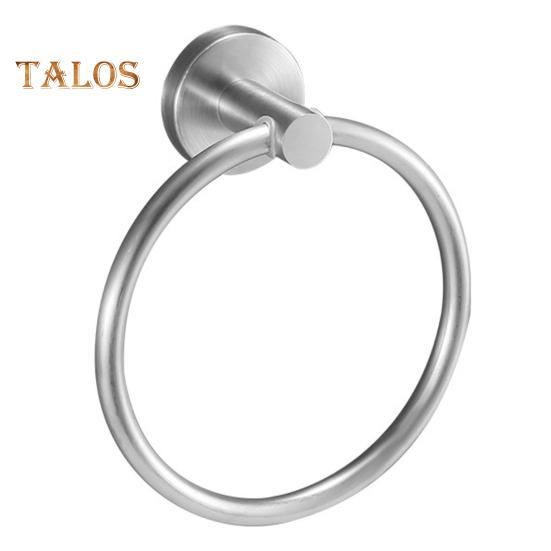 

Присоска Кільце для рушників Настінний металевий тримач Суцільний колір Простота встановлення Тримач для рушників для рук Вішалка Гачок срібний