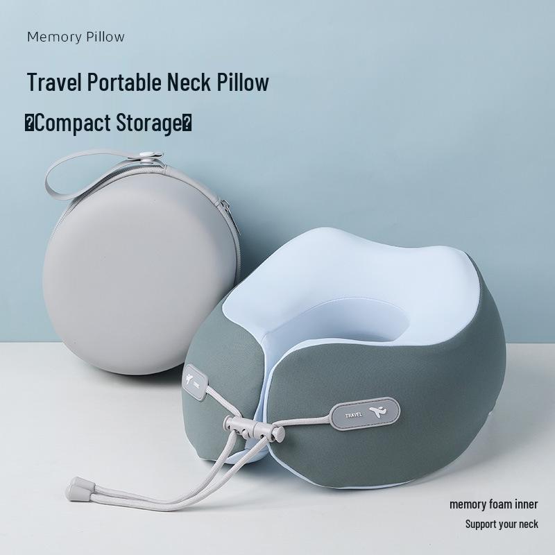 Premium Memory Foam U-Shaped Neck Support Pillow with Super Soft Magnetic Fabric, Ideal for Travel. Custom Logo Option Available.