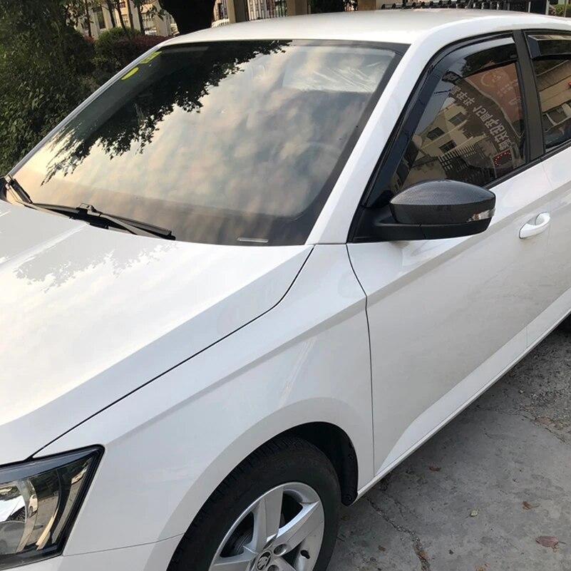 För Skoda Fabia 2014- Rapid 2017- Ersättningsbil Bakre Sidobackspegelskydd Vingkåpa Yttre Dörr Backspegelkåpa Trim
