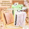 1 Set Chore Chart Children's Self-discipline Punch Card Panda To Do List Reminder  Board  Stationary