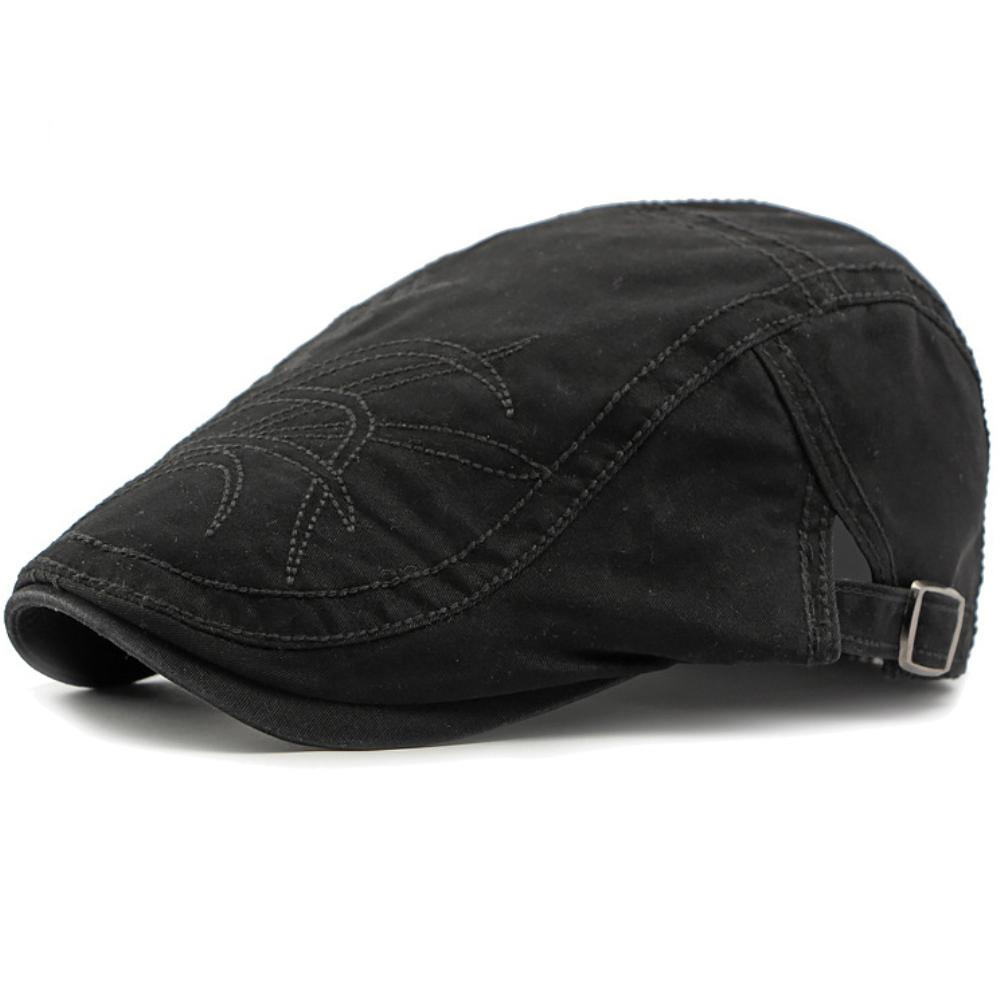 HT4406 Berets for Men Women Vintage Artist Painter Beret Hat Male Female Cotton Ivy Flat Cap Spring Adjustable Floral Beret Cap