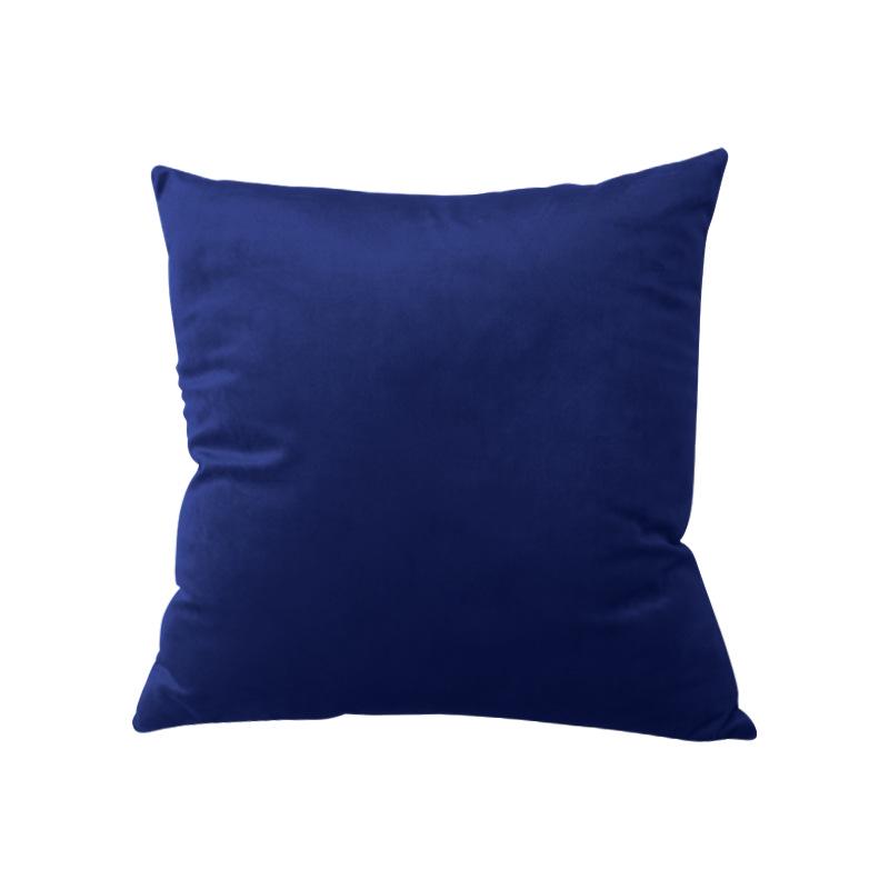 Solid Color European Style Pillow Case Office Velvet Pillow Home Waist Pillow Cushion
