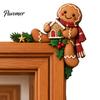 Holiday Door Decor Christmas Wooden Topper, Funny Snowman Nutcracker Penguin Angel Santa Claus Indoor Decoration Frame Corner Sign for Window