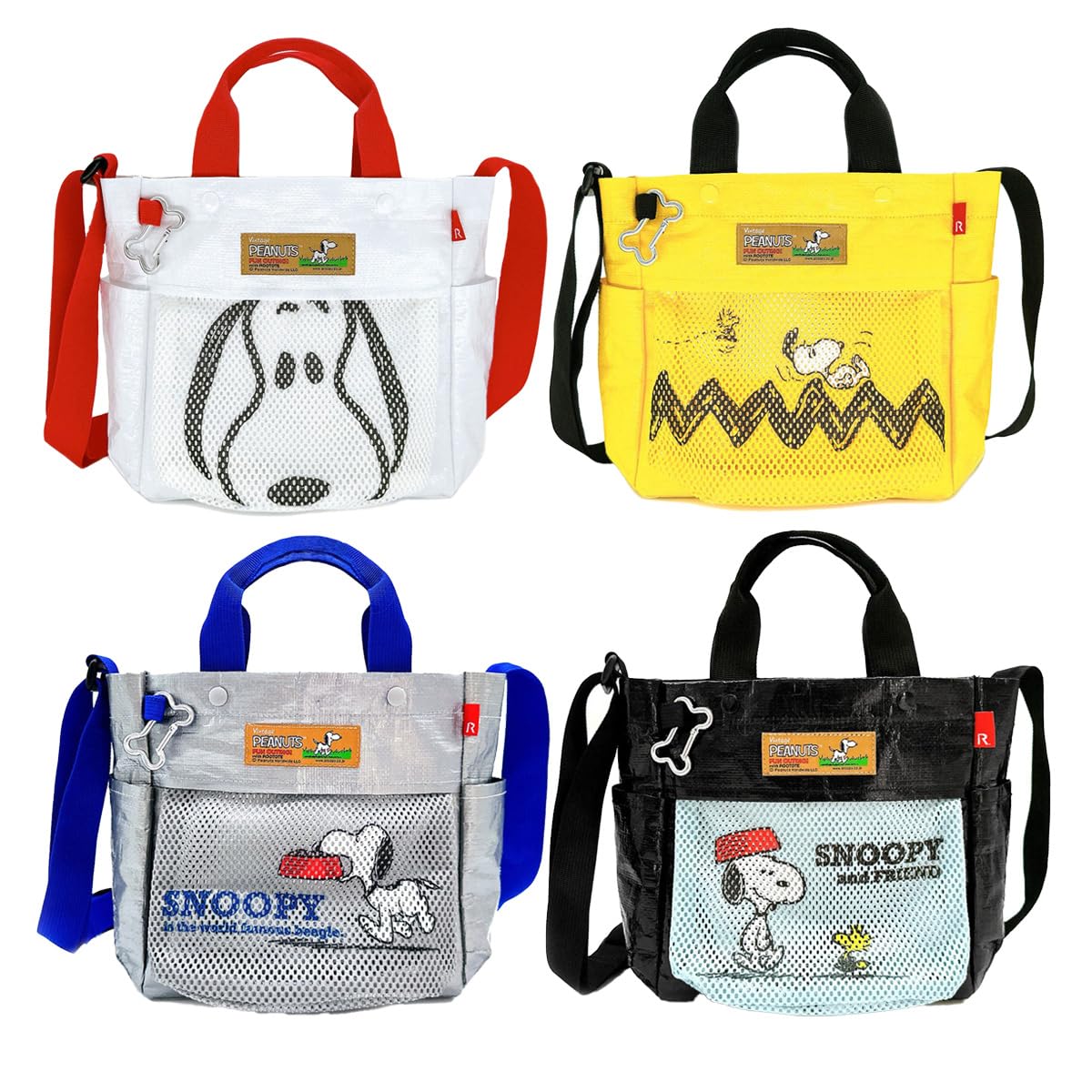 

Peanuts Dog Walking Tote Bag Shoulder Bag 8508 [Rootote] Water-Repellent IP.SQ.Buddy.Peanuts-1E (03. SILVER)