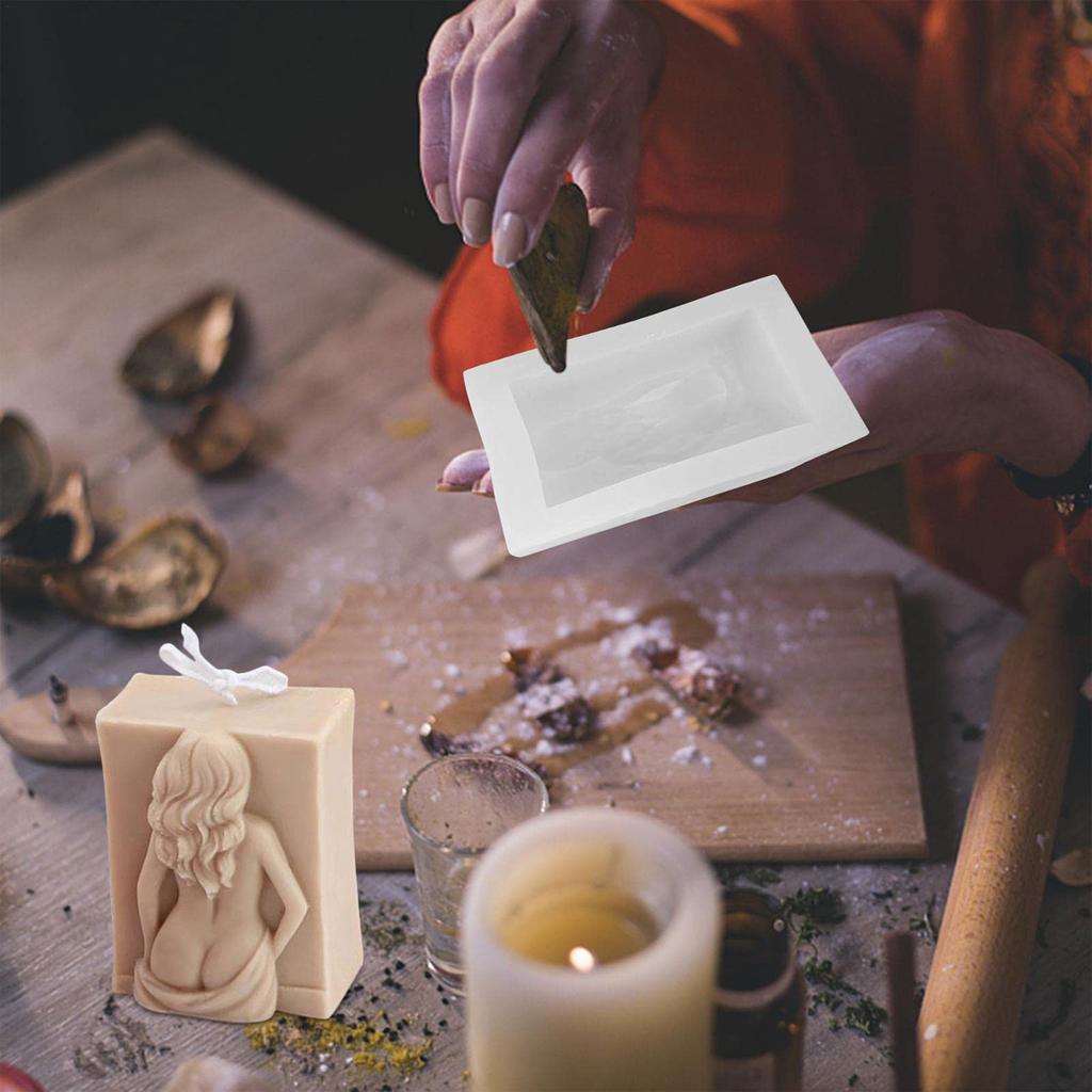 Aromatherapy Candle Diy Square Character Relief Handmade-soap Soap Candle