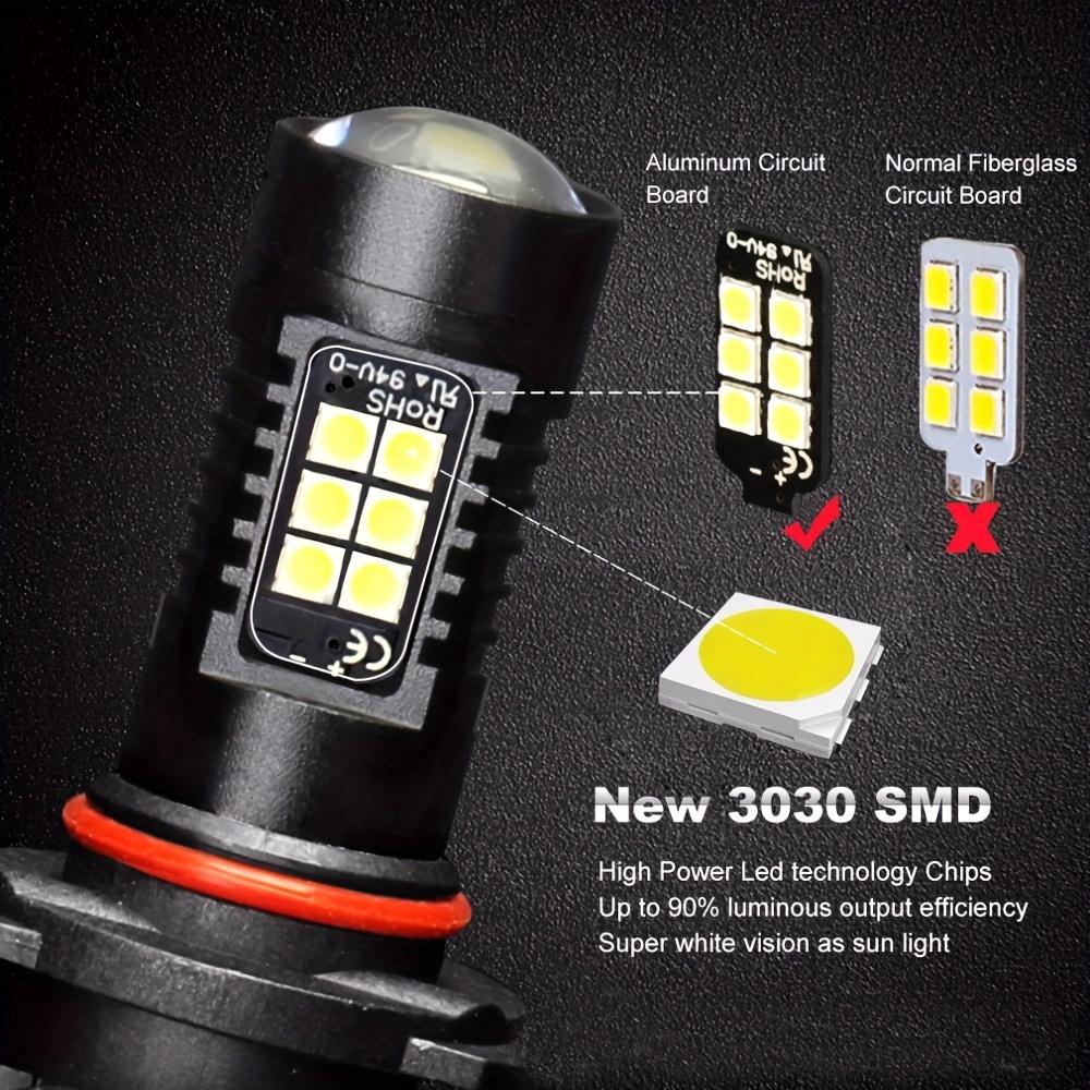 2pcs H10 9145 9140 9005 HB3 9006 HB4 21SMD LED Fog Light Bulbs Auto Car Driving Lamp 6000K Super White Driving Light