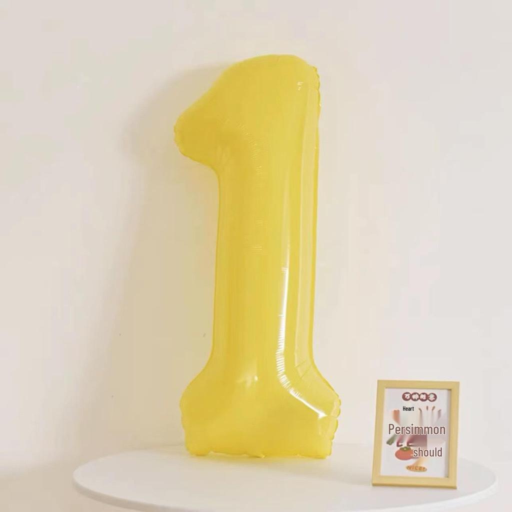 40-Inch Cream Number Balloon for Kids' First Birthday Party Decoration