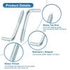 HOWSHENG 5-40pcs L Shape Screw Hook M2.4 M2.5 M3.4 M4.7 Zinc Plated Right Angle Hanging Hooks for Photo Frame Kitchen