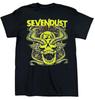 Retro Sevendust Band Kurzarm Baumwolle Schwarz T-Shirt Alle Größen UR346 Unisex T-Shirt