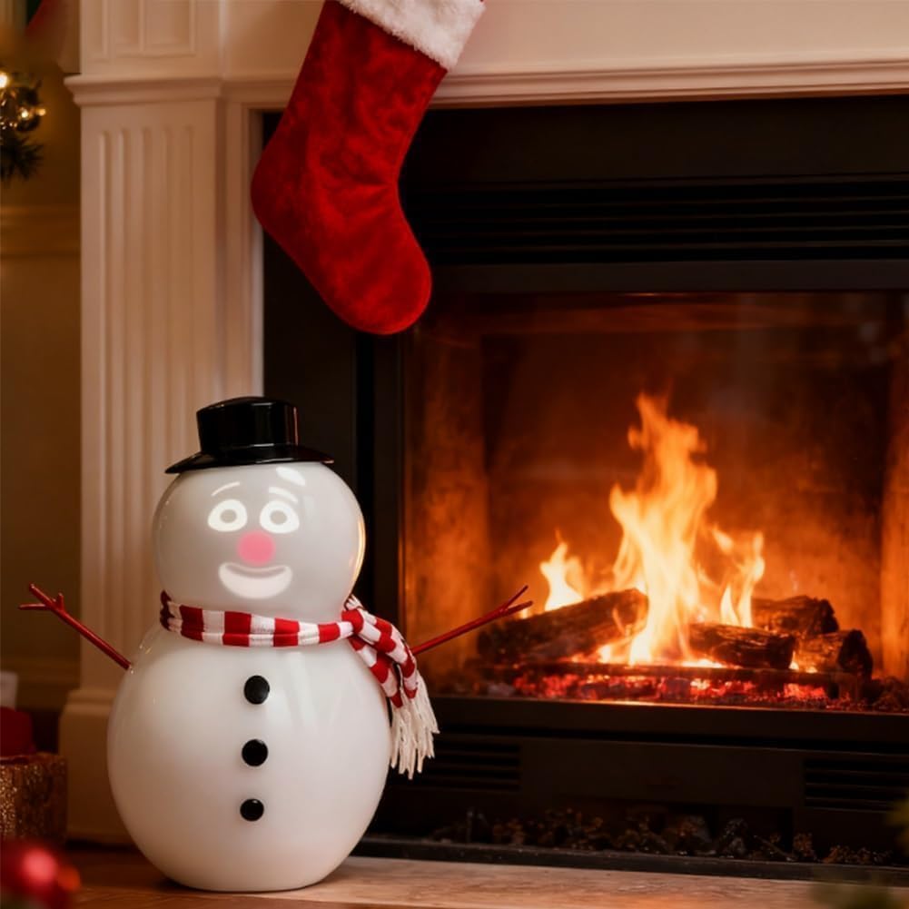Animated Talking Snowman Singing, Talking Animated Blink Snowman with Built in Projector & Speaker Plug'n Play