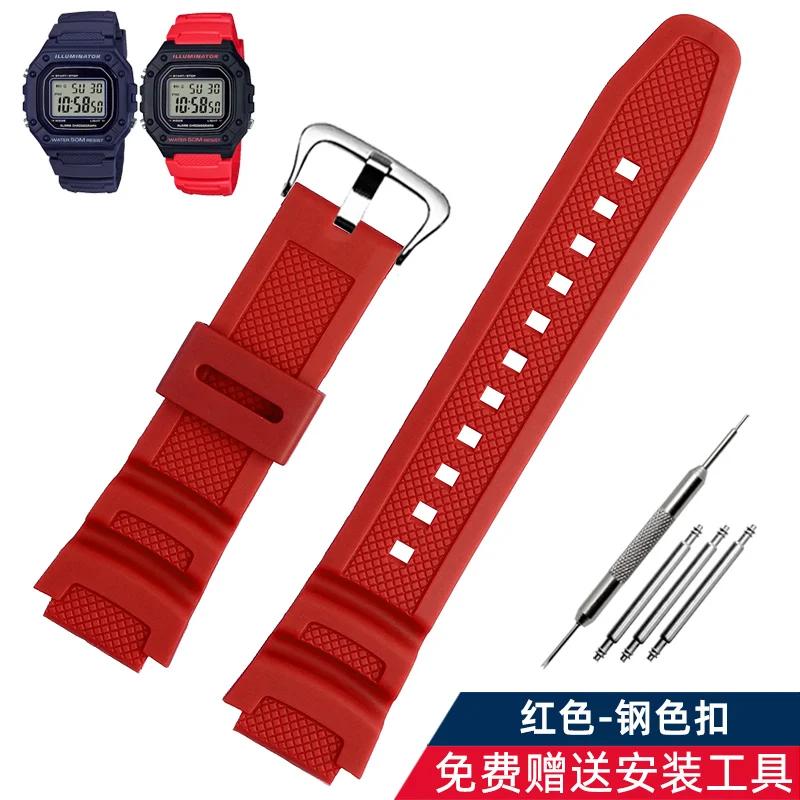 Das Zubehör für Uhrenarmbänder ist passend für Casio Uhren W-218h / F-108 AE1200 / 1000 / 1300 (18 mm) aus Kunstharz und Silikon.