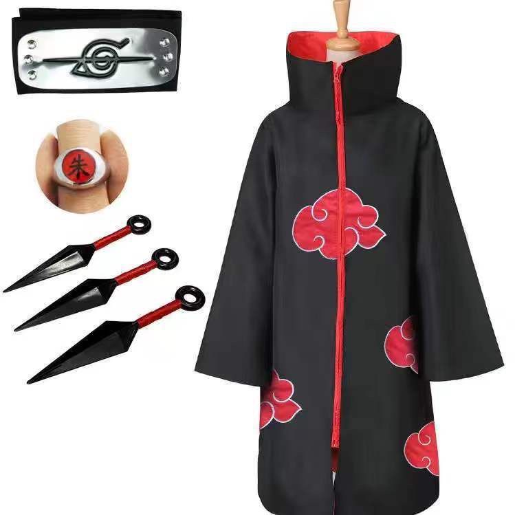 Hokage Uchiba Itachi Ninja Naruto Akira Organization Cloak cos Clothing Peripheral Payne Clothing Red Cloud Robe Jacket