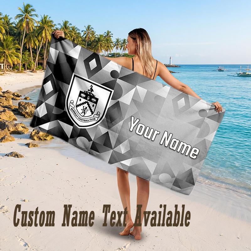 Burnley Football Design Beach Towel Custom Text Large Towel for Beach Vacation