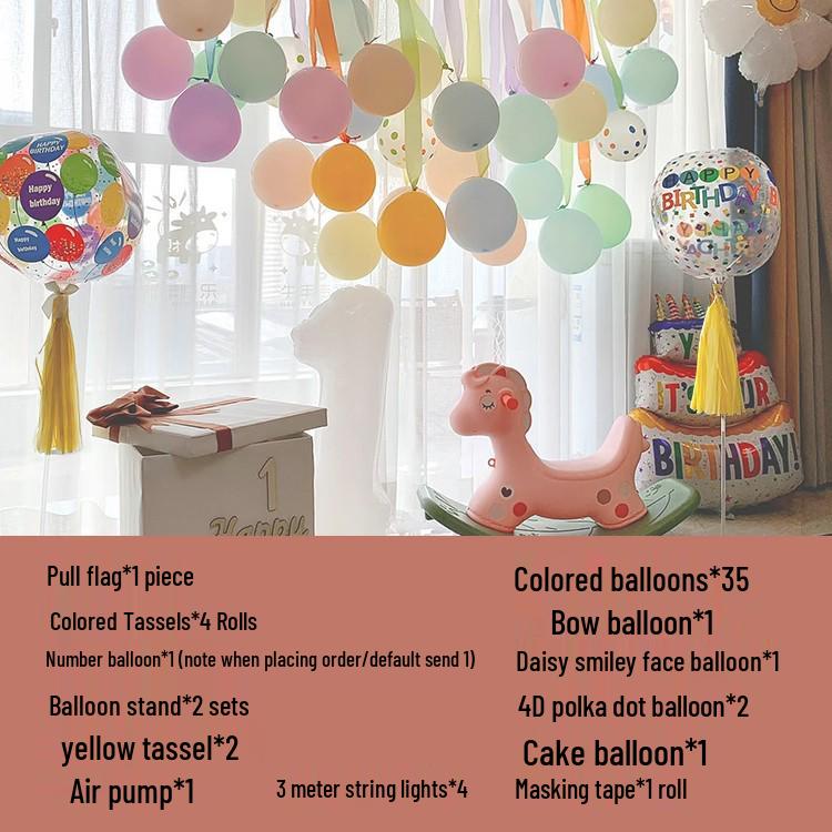 Erster Geburtstag Ballon Dekorationsset für Jungen und Mädchen