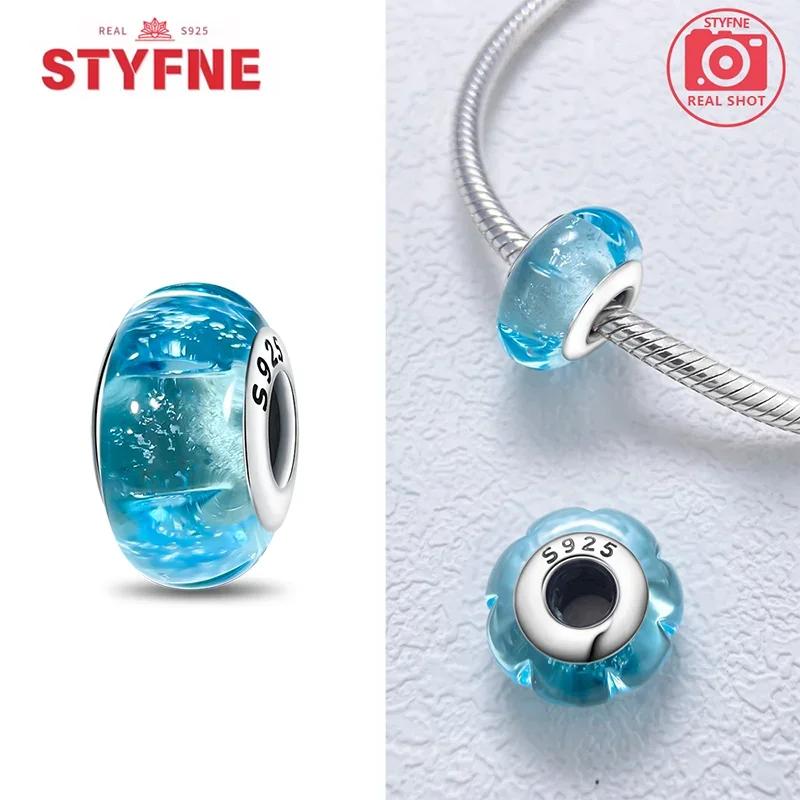 Copperblue Series Crystal Enamel Murano Charming Bead Copper Color Beads Fit Original Bracelet For Women Diy Jewelry Gifts