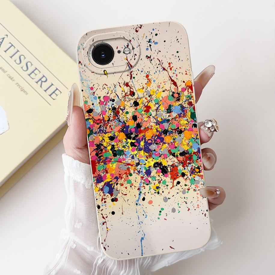 For iPhone 16E Case Popular Flower Cartoon Silicone Phone Cover For iPhone16E Funda For iPhone SE 2025 SE4 Shockproof Soft Cover