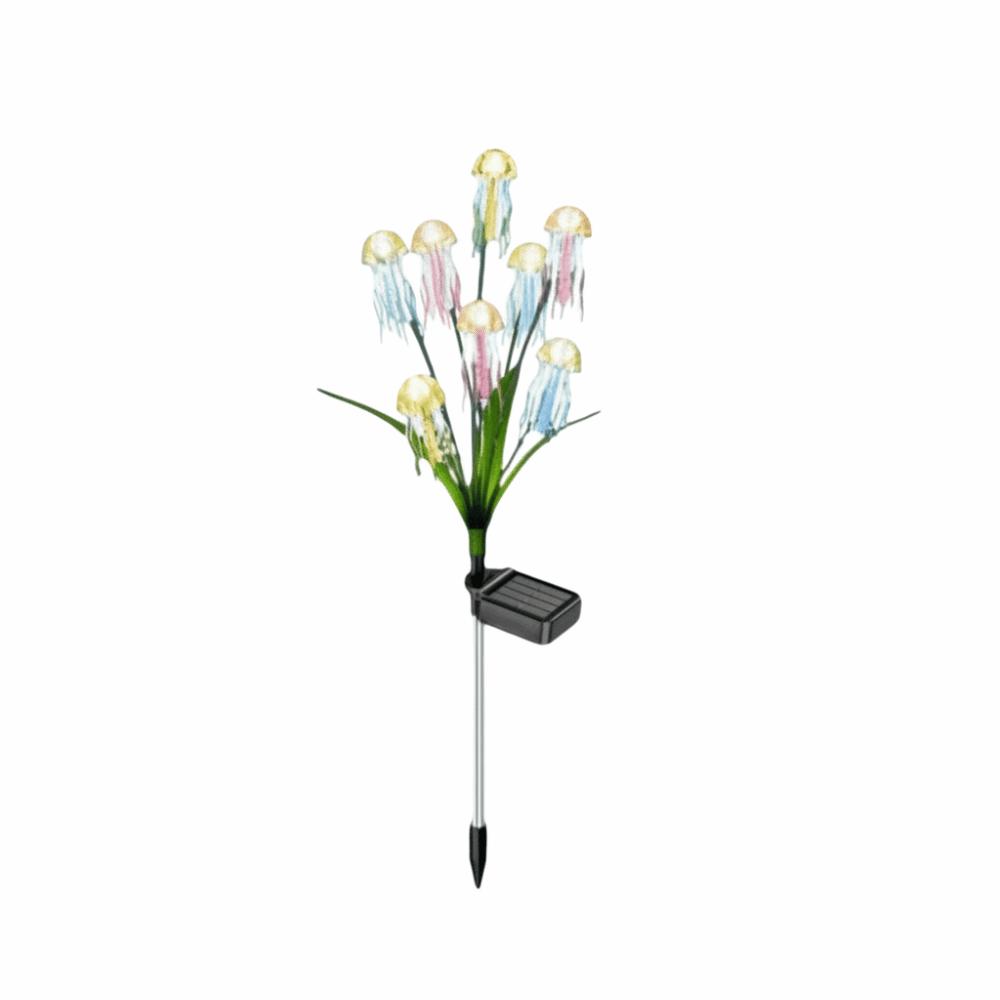 LED Solar Garden Lights Solar Powered Waterproof Jellyfish Light Ground Plug Decorative Solar Powered Lights Lawn 6 Heads