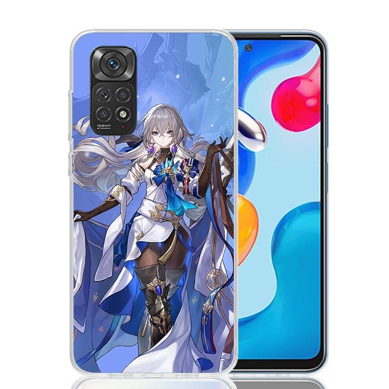 Honkai Star Rail Bronya Rand Phone Case For Xiaomi Redmi Note 15 14 13 12S 12 Pro Plus 11S 11E 11 11T 10S 10 Art Soft Pattern Co