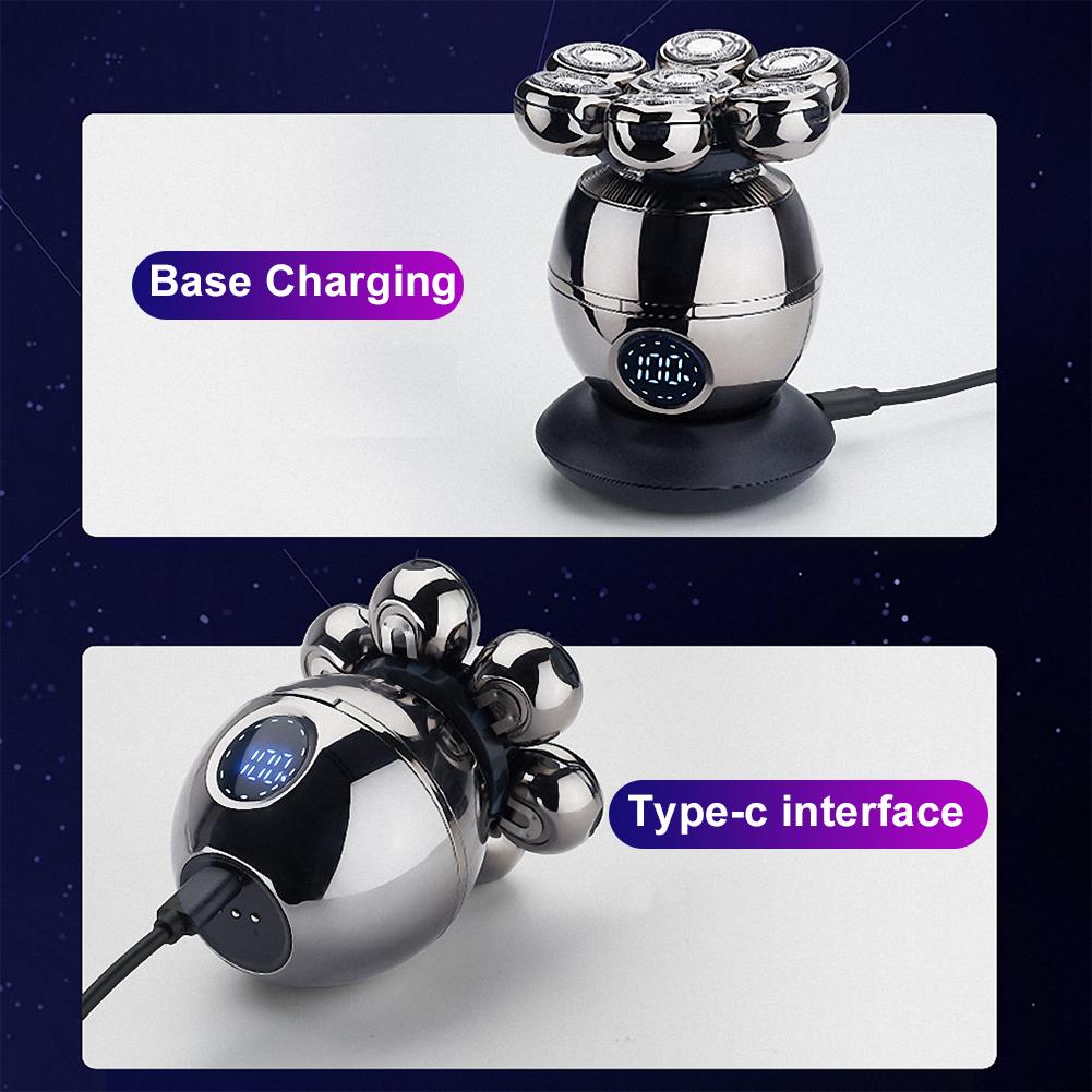 7D Electric Head Shaver for Bald Men - Modern Design Head Shavers - Electric Men's Grooming Kit - High Quality Anti-Pinch Cordless and Rechargeable