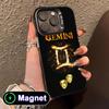 Zodiac Sign Gemini Phone Case for iPhone 17 16 15 14 13 12 11 Air Pro Max Plus Colorful Silver MagSafe Cover