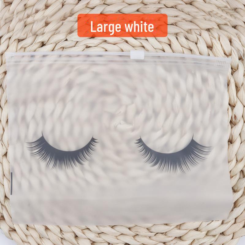 EVA Eyelash Frosted Ziplock Cosmetic Storage Bag