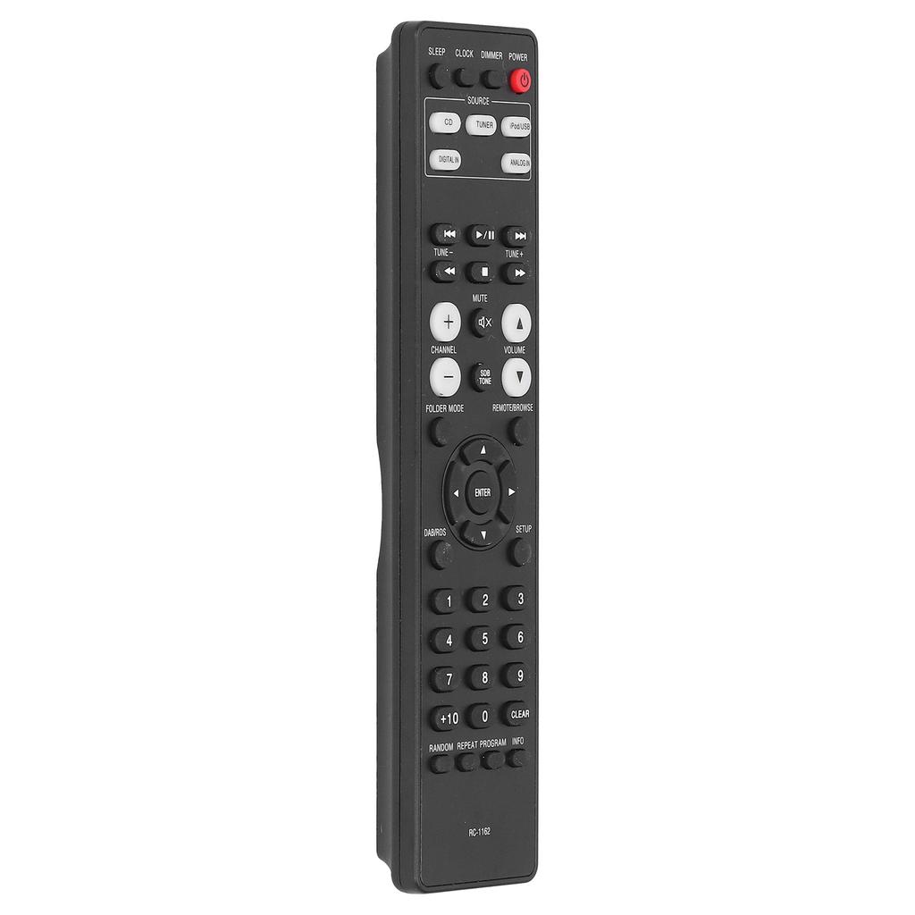RC‑1162 Universal Big Button TV Remote Control Replacement Compact ABS Black Controller