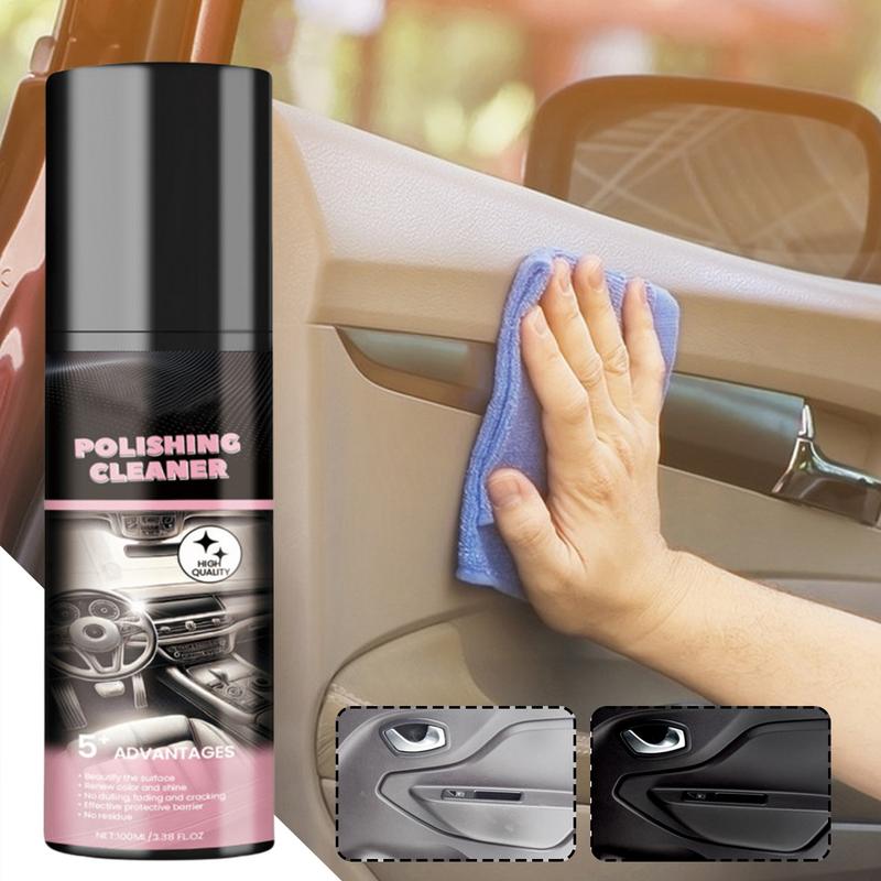 100ml Car Interior Polishing Cleaner Car Leather Seat Detailer Spray Protective Interior Cleaner Car Detailing Spray Cleaner