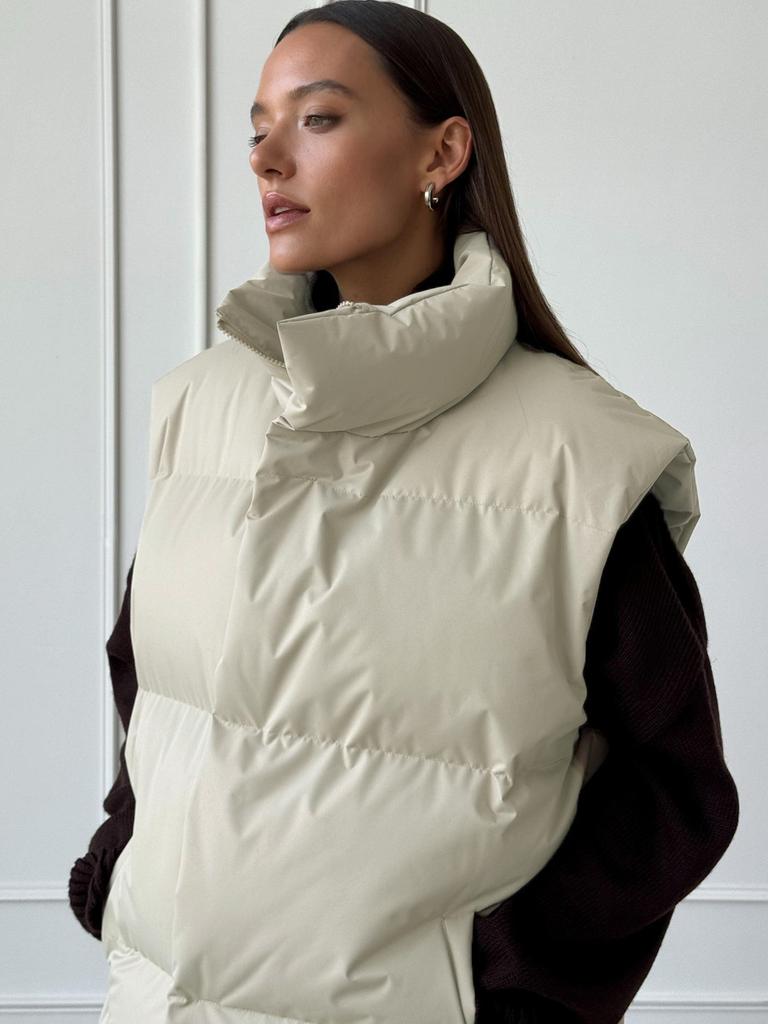 Women Autumn Winter Vests Stand Collar Loose Warm Vest Cotton-padded Coat Casual Women's Jackets Outerwears