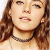12pcs/lot Hot Sell Vintage Hippy Stretch Tattoo Choker Necklace Elastic Chocker Necklace Fishing Line Tattoo Colorful Necklace