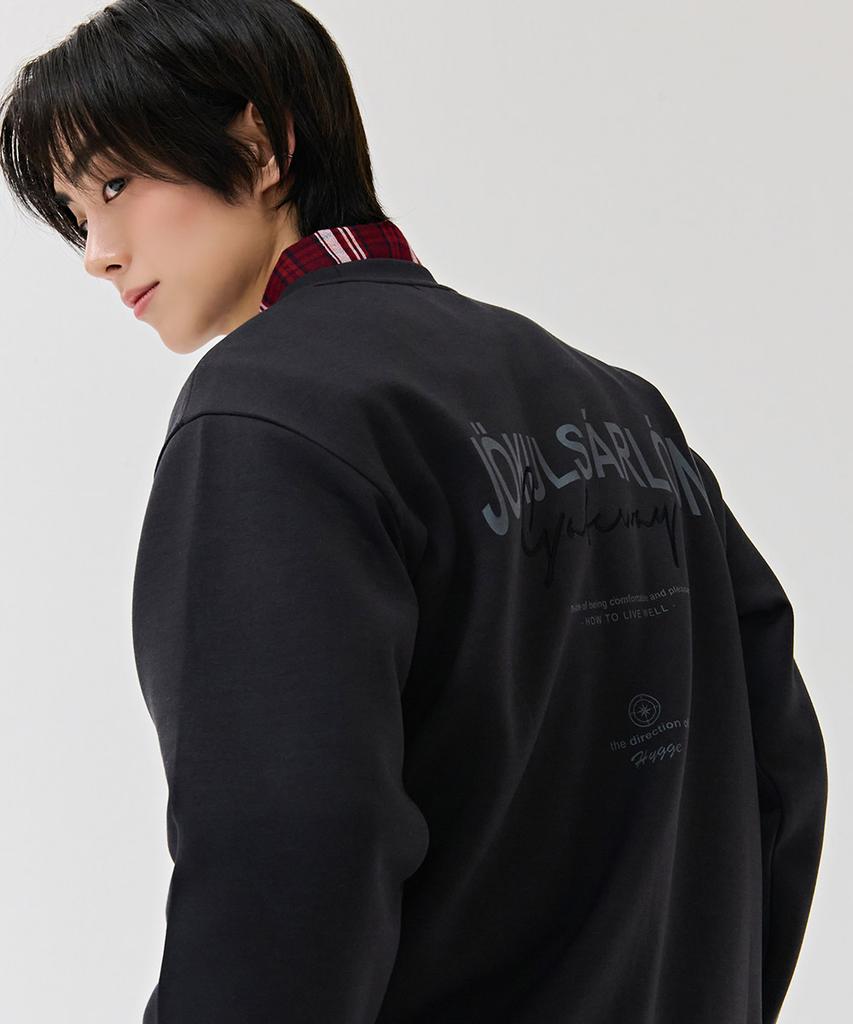 CHASECULT Men'S Back Graphic Sweatshirt - Charcoal